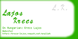 lajos krecs business card